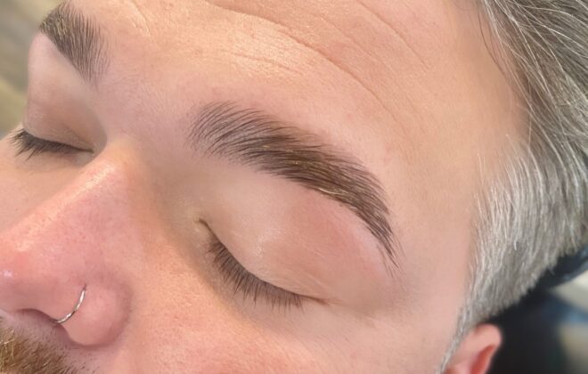 Brow lamination for men