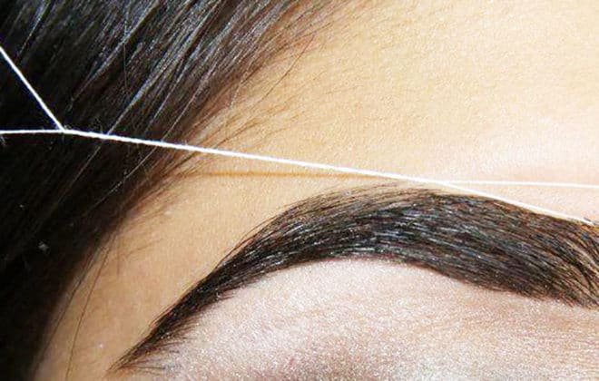 Eyebrow threading